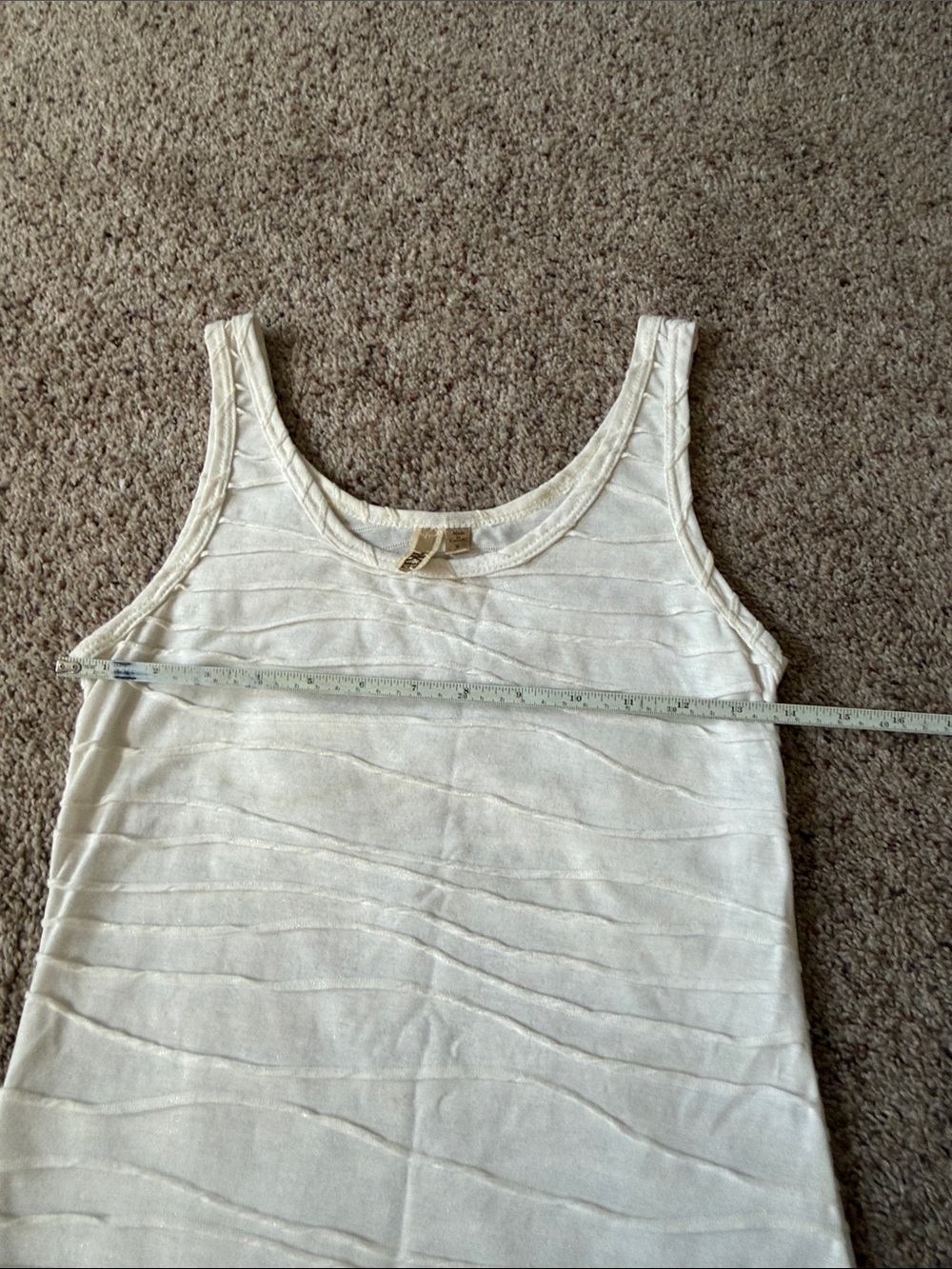BKE Cream Ribbed Tank Top - Picture 6 of 8